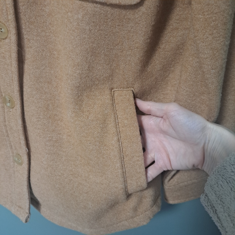 J. Crew Wool Shirt Jacket Tan Small NWOT - Picture 8 of 9